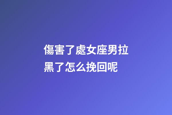 傷害了處女座男拉黑了怎么挽回呢-第1張-星座運勢-玄機派