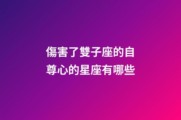 傷害了雙子座的自尊心的星座有哪些-第1張-星座運(yùn)勢(shì)-玄機(jī)派