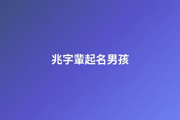 兆字輩起名男孩(帶兆字的男寶寶名字)-第1張-男孩起名-玄機派