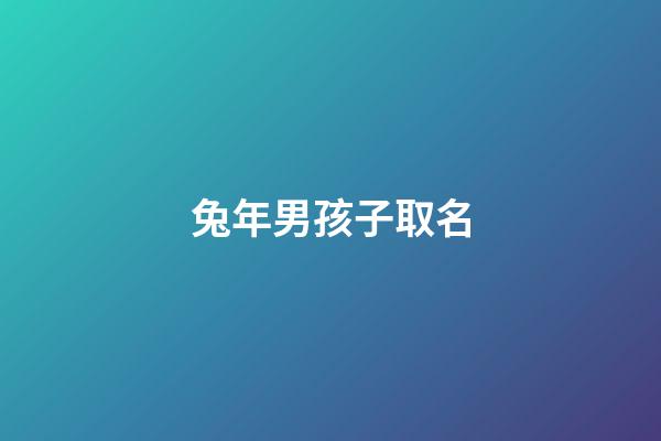 兔年男孩子取名(兔年男孩子取名字大全一個字)-第1張-男孩起名-玄機派