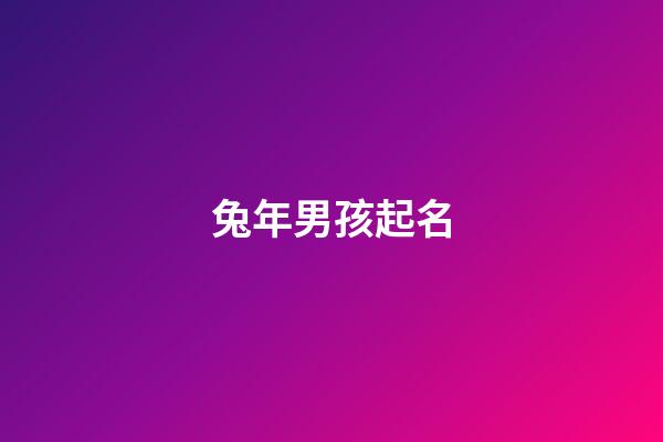 兔年男孩起名(2023年兔年男孩起名)-第1張-男孩起名-玄機(jī)派