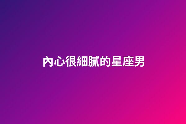 內心很細膩的星座男-第1張-星座運勢-玄機派