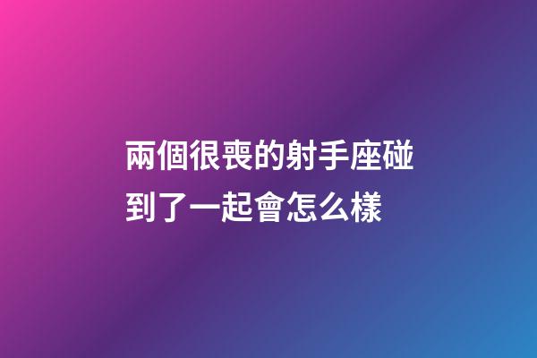 兩個很喪的射手座碰到了一起會怎么樣-第1張-星座運勢-玄機(jī)派