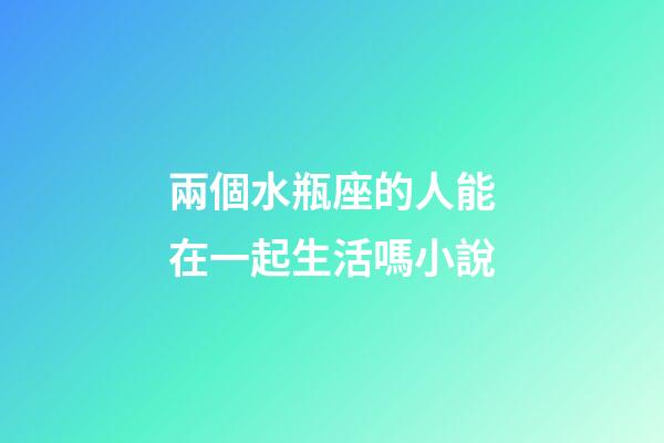 兩個水瓶座的人能在一起生活嗎小說-第1張-星座運勢-玄機派