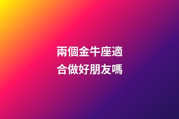 兩個金牛座適合做好朋友嗎-第1張-星座運勢-玄機派
