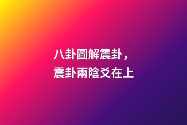 八卦圖解震卦，震卦兩陰爻在上