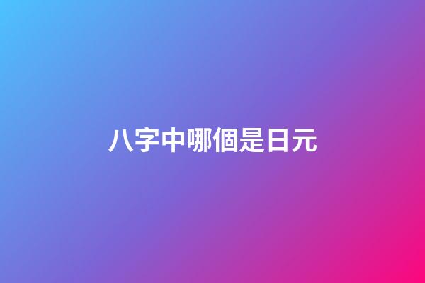八字中哪個是日元