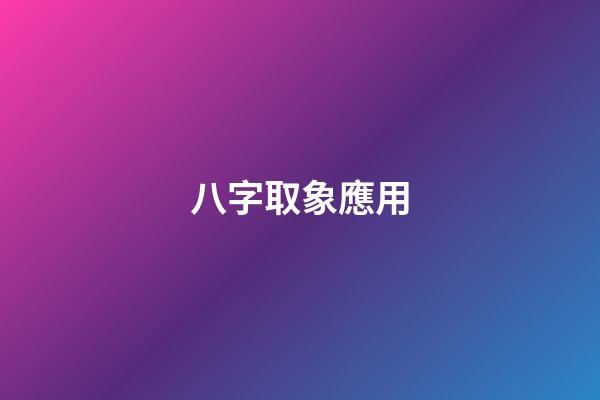 八字取象應用