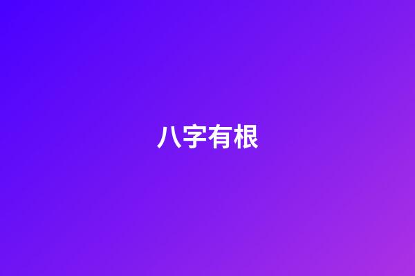 八字有根