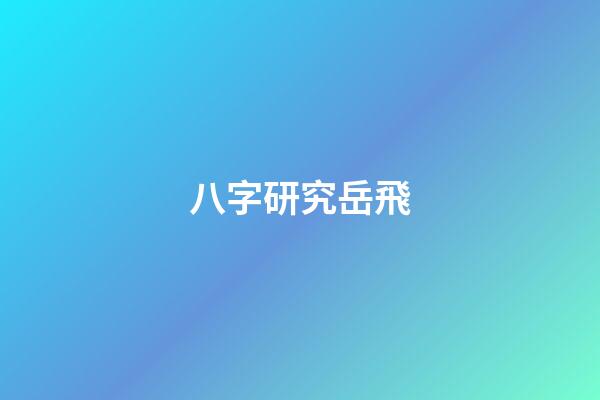 八字研究岳飛