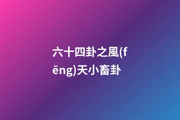 六十四卦之風(fēng)天小畜卦