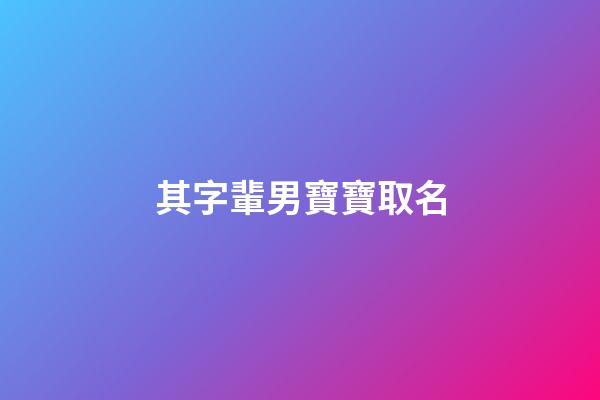 其字輩男寶寶取名(其字輩男寶寶取名大全)-第1張-男孩起名-玄機(jī)派