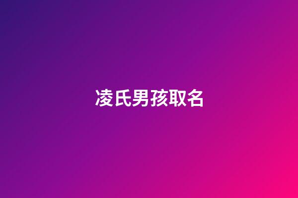 凌氏男孩取名(凌氏男孩取名怎么樣)-第1張-男孩起名-玄機(jī)派