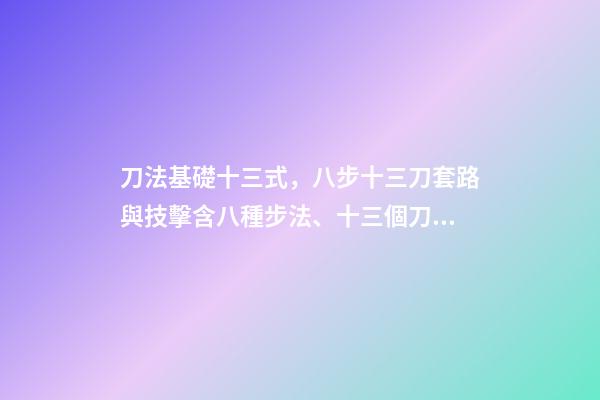 刀法基礎十三式，八步十三刀套路與技擊(1)含八種步法、十三個刀點、三十六拆刀-第1張-觀點-玄機派