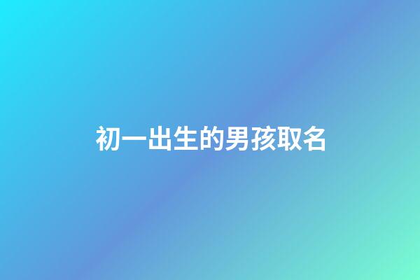 初一出生的男孩取名(初一出生的男孩小名)-第1張-男孩起名-玄機派