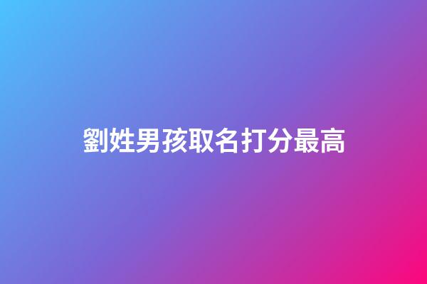 劉姓男孩取名打分最高(劉姓好聽到爆炸的名字)-第1張-男孩起名-玄機派