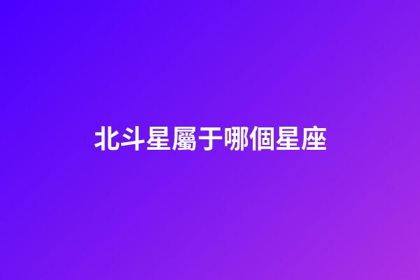 北斗星屬于哪個星座（北斗星是什么星座的主要標志）-第1張-星座運勢-玄機派