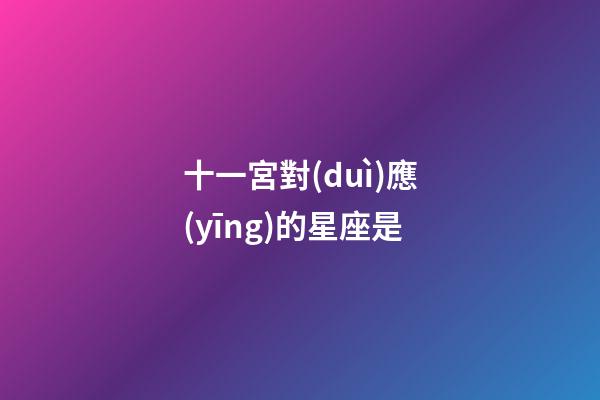 十一宮對(duì)應(yīng)的星座是-第1張-星座運(yùn)勢(shì)-玄機(jī)派