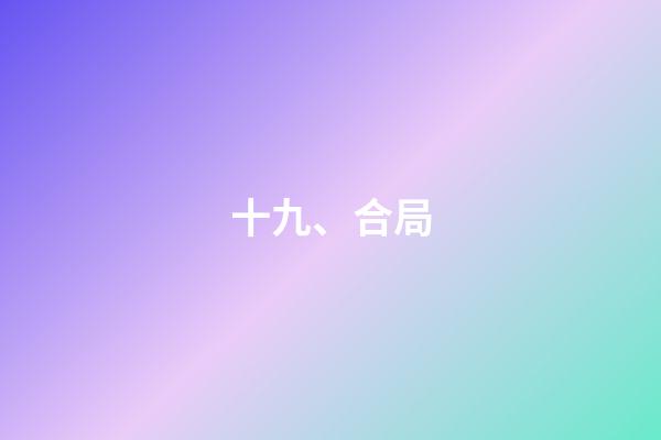 十九、合局