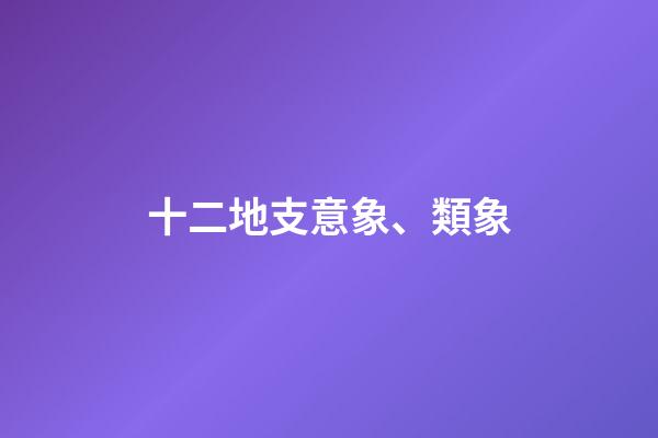 十二地支意象、類象