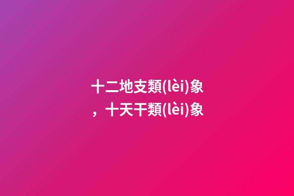 十二地支類(lèi)象，十天干類(lèi)象
