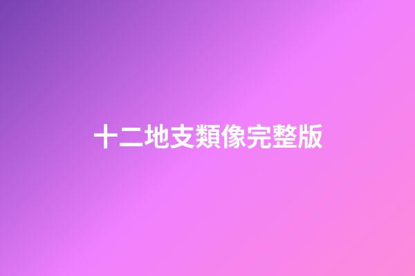 十二地支類像完整版