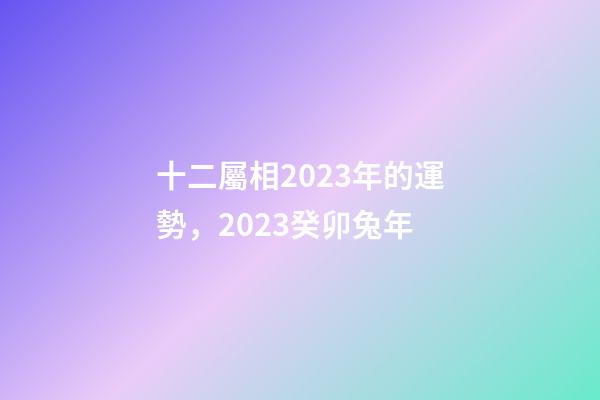 十二屬相2023年的運勢，2023癸卯兔年-第1張-觀點-玄機派