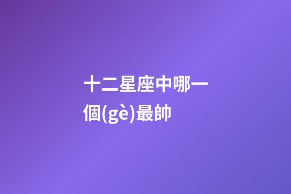 十二星座中哪一個(gè)最帥-第1張-星座運(yùn)勢(shì)-玄機(jī)派