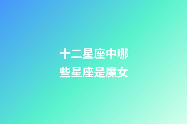 十二星座中哪些星座是魔女-第1張-星座運勢-玄機派