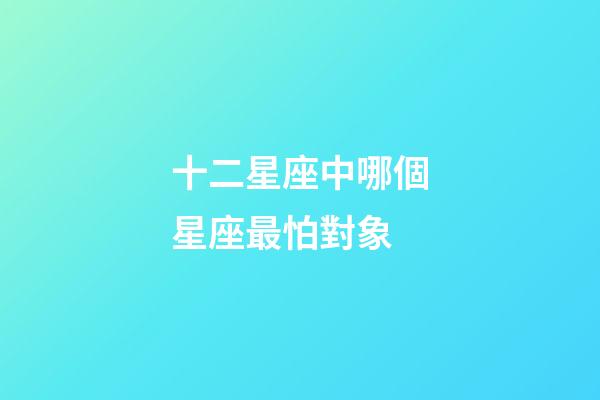 十二星座中哪個星座最怕對象-第1張-星座運勢-玄機派