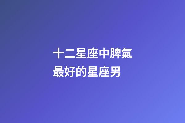 十二星座中脾氣最好的星座男-第1張-星座運(yùn)勢(shì)-玄機(jī)派