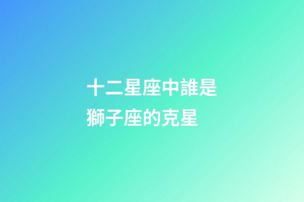十二星座中誰是獅子座的克星-第1張-星座運勢-玄機派