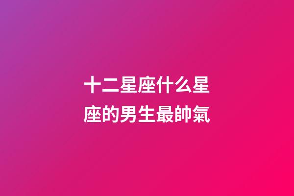 十二星座什么星座的男生最帥氣-第1張-星座運(yùn)勢(shì)-玄機(jī)派