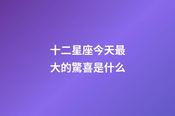 十二星座今天最大的驚喜是什么-第1張-星座運勢-玄機派