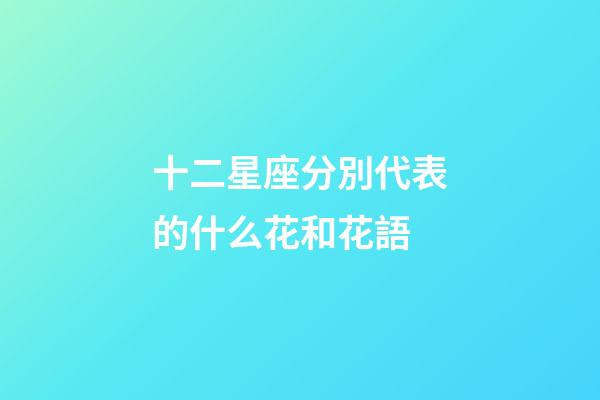 十二星座分別代表的什么花和花語-第1張-星座運勢-玄機派