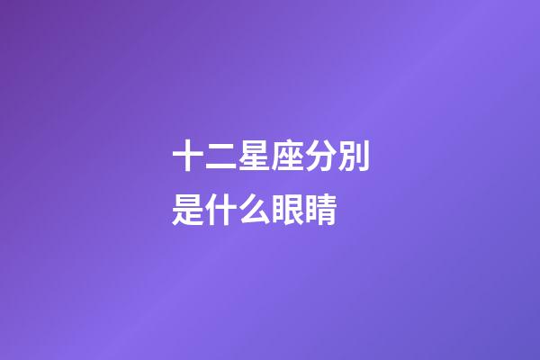 十二星座分別是什么眼睛-第1張-星座運(yùn)勢(shì)-玄機(jī)派