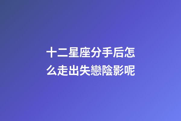 十二星座分手后怎么走出失戀陰影呢-第1張-星座運(yùn)勢(shì)-玄機(jī)派