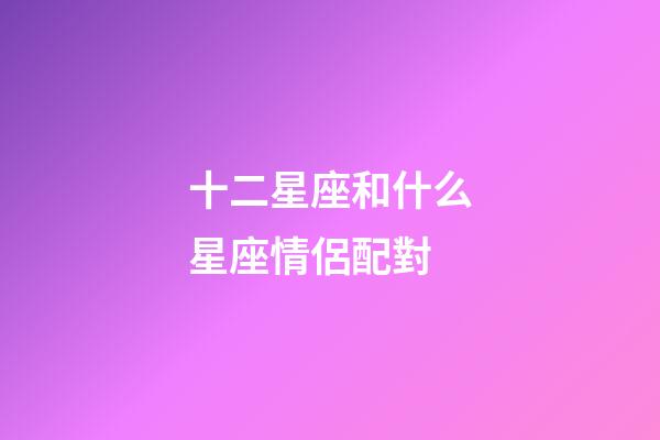十二星座和什么星座情侶配對-第1張-星座運勢-玄機派