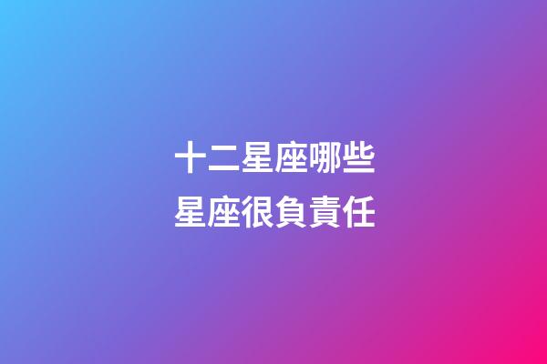 十二星座哪些星座很負責任-第1張-星座運勢-玄機派