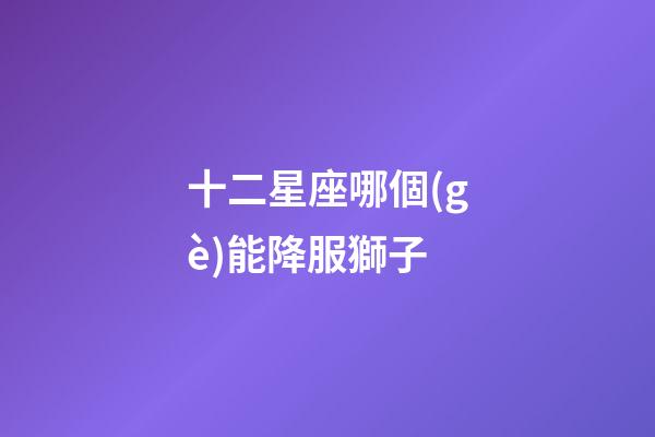 十二星座哪個(gè)能降服獅子-第1張-星座運(yùn)勢(shì)-玄機(jī)派