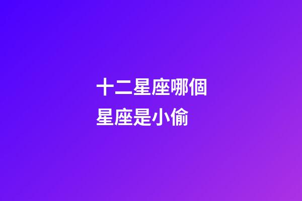 十二星座哪個星座是小偷-第1張-星座運勢-玄機派