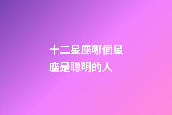 十二星座哪個星座是聰明的人-第1張-星座運勢-玄機派