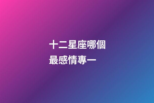 十二星座哪個最感情專一-第1張-星座運勢-玄機派