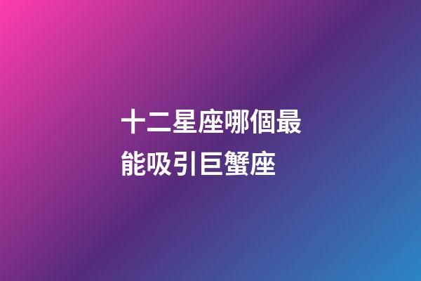 十二星座哪個最能吸引巨蟹座-第1張-星座運勢-玄機派