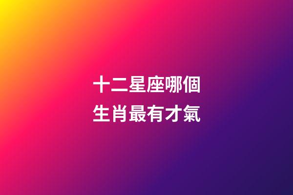 十二星座哪個生肖最有才氣-第1張-星座運勢-玄機派