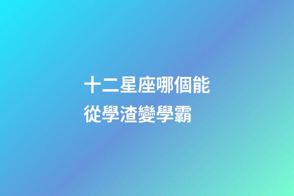 十二星座哪個能從學渣變學霸-第1張-星座運勢-玄機派