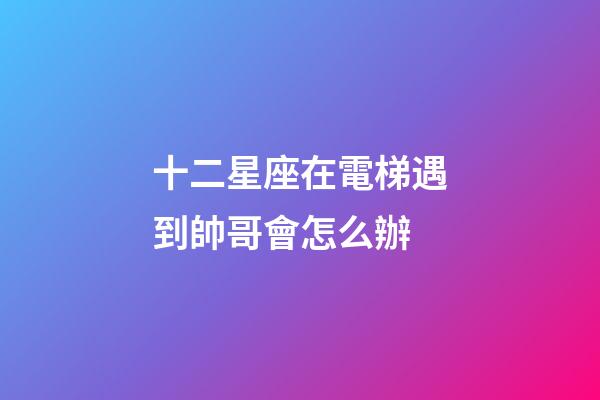十二星座在電梯遇到帥哥會怎么辦-第1張-星座運勢-玄機派