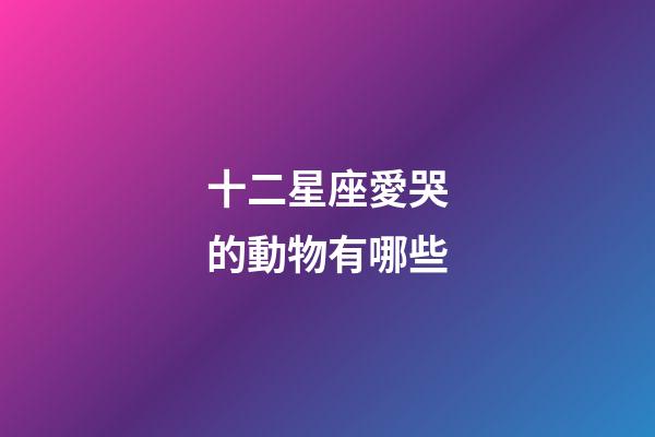 十二星座愛哭的動物有哪些-第1張-星座運勢-玄機派