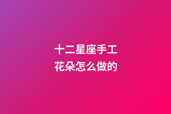 十二星座手工花朵怎么做的-第1張-星座運勢-玄機派