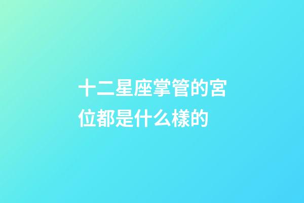 十二星座掌管的宮位都是什么樣的-第1張-星座運(yùn)勢-玄機(jī)派